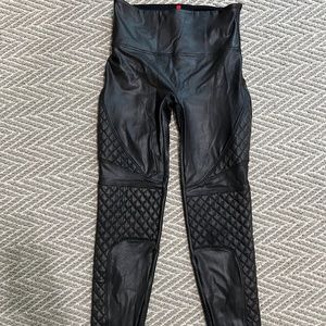 Spanx Faux Leather Quilted Legging